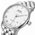 Mido Baroncelli II Automatic White Dial Silver Steel Strap Watch For Men - M8600.4.26.1