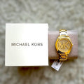 Michael Kors Janelle Quartz Gold Dial Gold Steel Strap Watch For Women - MK7088