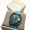 Michael Kors Janelle Quartz Blue Dial Blue Rubber Strap Watch For Women - MK7350