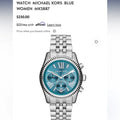 Michael Kors Lexington Chronograph Blue Dial Silver Steel Strap Watch For Women - MK5887