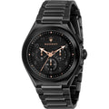 Maserati Triconic Quartz Black Dial Black Steel Strap Watch For Men - R8873639003