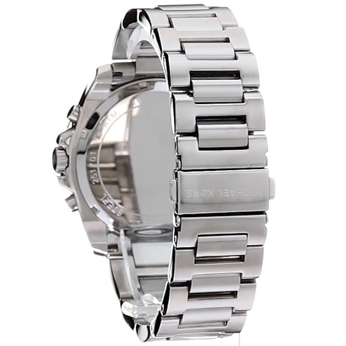 Michael Kors Brecken Chronograph Silver Dial Silver Steel Strap Watch For Women - MK8562