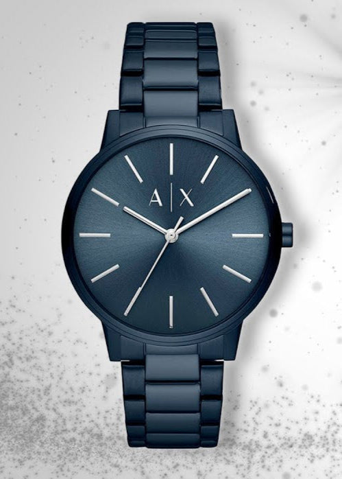 Armani Exchange Cayde Analog Blue Dial Blue Steel Strap Watch For Men - AX2702