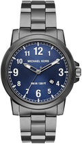 Michael Kors Paxton Analog Blue Dial Grey Steel Strap Watch For Men - MK8499