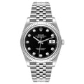 Rolex Datejust 41 Oyster Diamonds Black Dial Oystersteel & White Gold Strap Watch for Men - M126334-0012