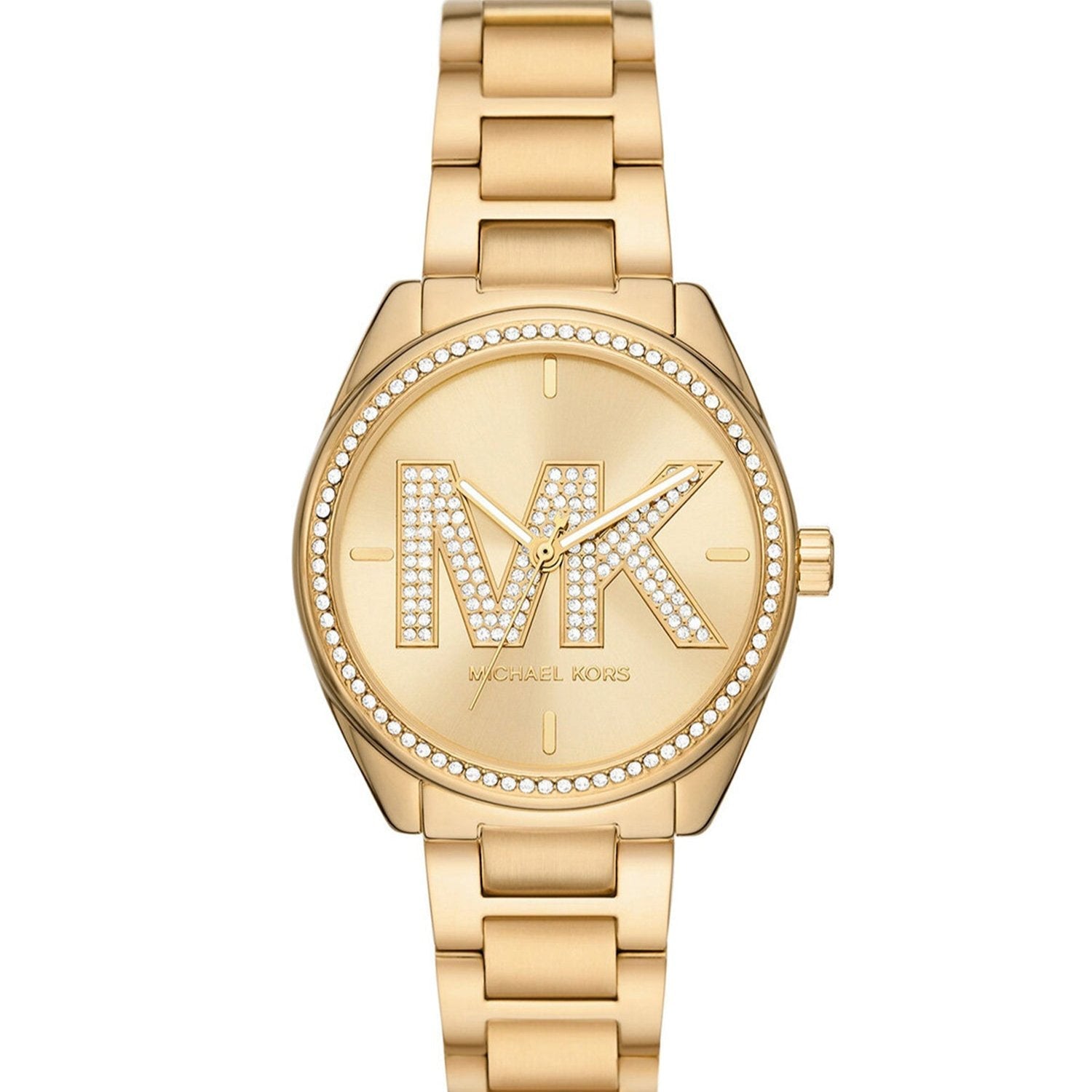 Michael Kors Janelle Quartz Gold Dial Gold Steel Strap Watch For Women - MK7381