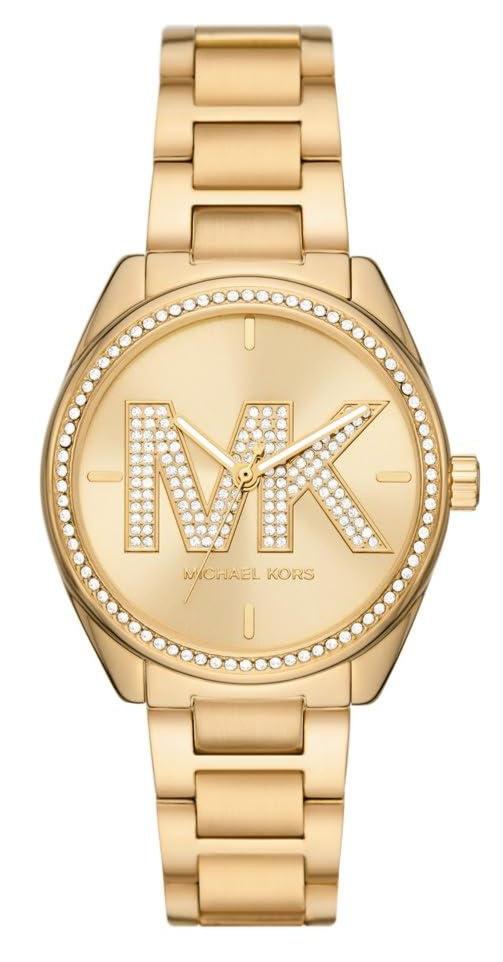 Michael Kors Janelle Quartz Gold Dial Gold Steel Strap Watch For Women - MK7381