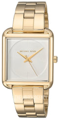 Michael Kors Lake Quartz White Dial Gold Steel Strap Watch For Women - MK3644