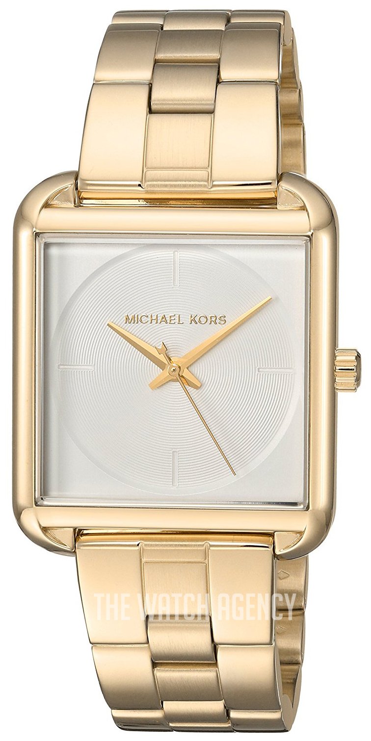 Michael Kors Lake Quartz White Dial Gold Steel Strap Watch For Women - MK3644