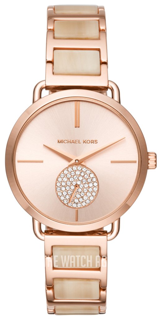 Michael Kors Portia Quartz Rose Gold Dial Rose Gold Steel Strap Watch For Women - MK3678