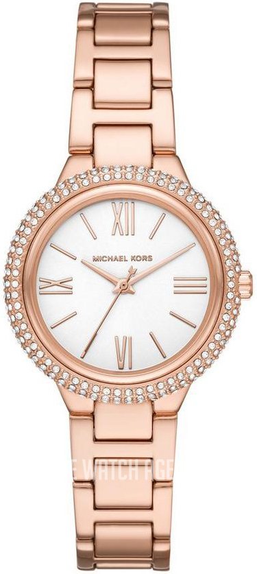 Michael Kors Taryn Quartz White Dial Rose Gold Steel Strap Watch For Women - MK4460