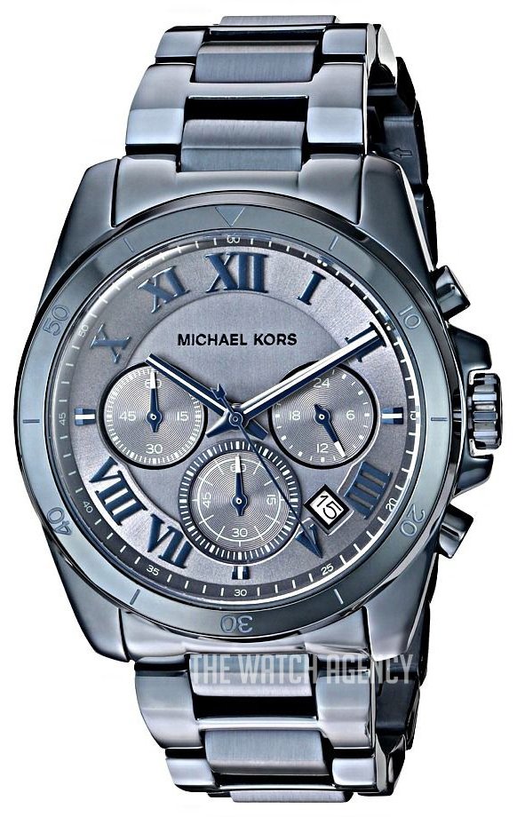 Michael Kors Brecken Chronograph Quartz Blue Dial Blue Steel Strap Watch For Men - MK6361