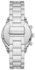 Michael Kors Layton Chronograph Silver Dial Silver Steel Strap Watch For Women - MK6976