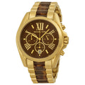 Michael Kors Bradshaw Quartz Brown Dial Two Tone Steel Strap Watch For Women - MK5696