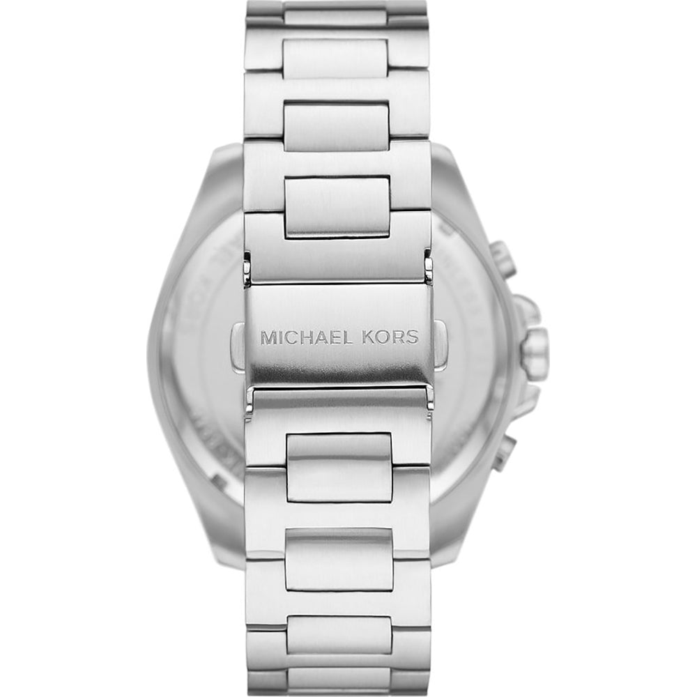 Michael Kors Brecken Chronograph Black Dial Silver Steel Strap Watch For Men - MK8847