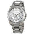 Michael Kors Brecken Chronograph Silver Dial Silver Steel Strap Watch For Women - MK8562