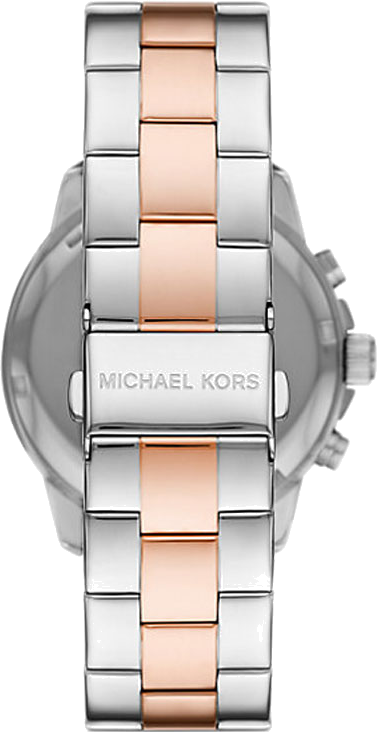 Michael Kors Bryn Pave Chronograph White Dial Two Tone Steel Strap Watch For Women - MK7201