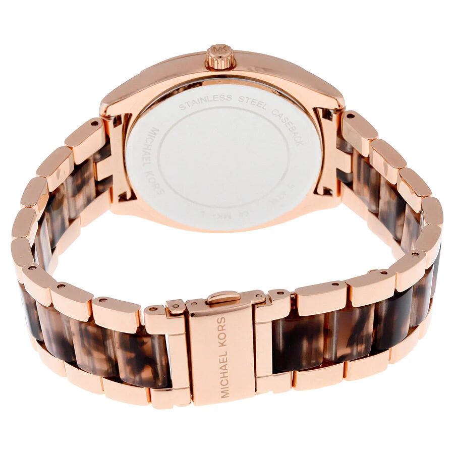 Michael Kors Bryn Rose Gold Dial Two Tone Steel Strap Watch For Women - MK6276