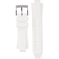 Michael Kors Sidney Multifunction Black Dial White Silicone Strap Watch For Women - MK6947