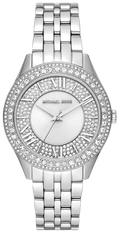 Michael Kors Harlowe Three-Hand Quartz Silver Dial Silver Steel Strap Watch For Women - MK4708