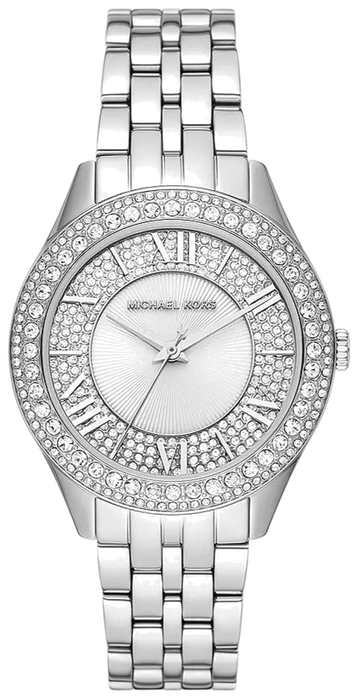 Michael Kors Harlowe Three-Hand Quartz Silver Dial Silver Steel Strap Watch For Women - MK4708