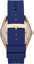 Michael Kors Janelle Three Hand Blue Dial Blue Rubber Strap Watch For Women - MK7140