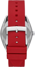 Michael Kors Janelle Three Hand Red Dial Red Rubber Strap Watch For Women - MK7144