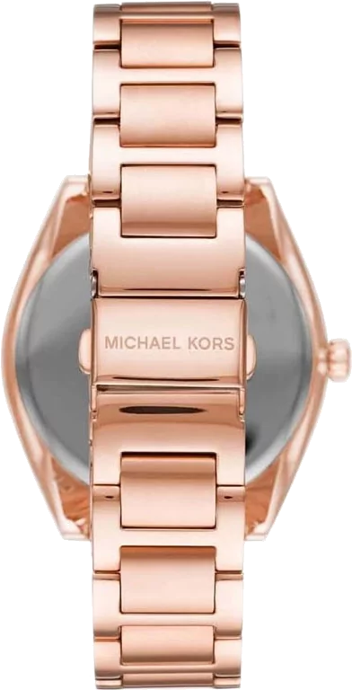 Michael Kors Janelle Quartz Crystals Rose Gold Dial Rose Gold Steel Strap Watch For Women - MK7312