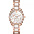 Michael Kors Janelle Multifunction Silver Dial Two Tone Steel Strap Watch For Women - MK7131