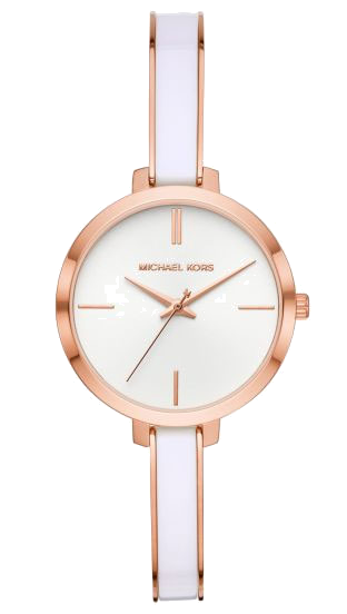 Michael Kors Jaryn Analog White Dial Two Tone Steel Strap Watch For Women - MK4342