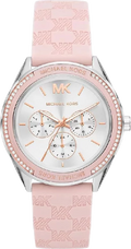 Michael Kors Jessa Quartz Silver Dial Pink Silicone Strap Watch For Women - MK7268