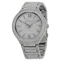 Michael Kors Kerry Crystal Pave Silver Dial Silver Steel Strap Watch For Women - MK3359