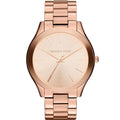 Michael Kors Mini Slim Runway Chronograph Quartz Rose Gold Dial Rose Gold Steel Strap Watch For Women - MK3205