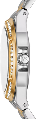 Michael Kors Lennox Three-Hand Gold Dial Two Tone Steel Strap Watch For Women  - MK6988