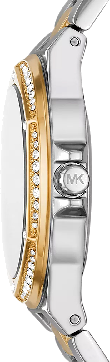 Michael Kors Lennox Three-Hand Gold Dial Two Tone Steel Strap Watch For Women  - MK6988