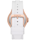 Michael Kors Lennox Three-Hand Crystals Dial White Silicone Strap Watch For Women - MK7248