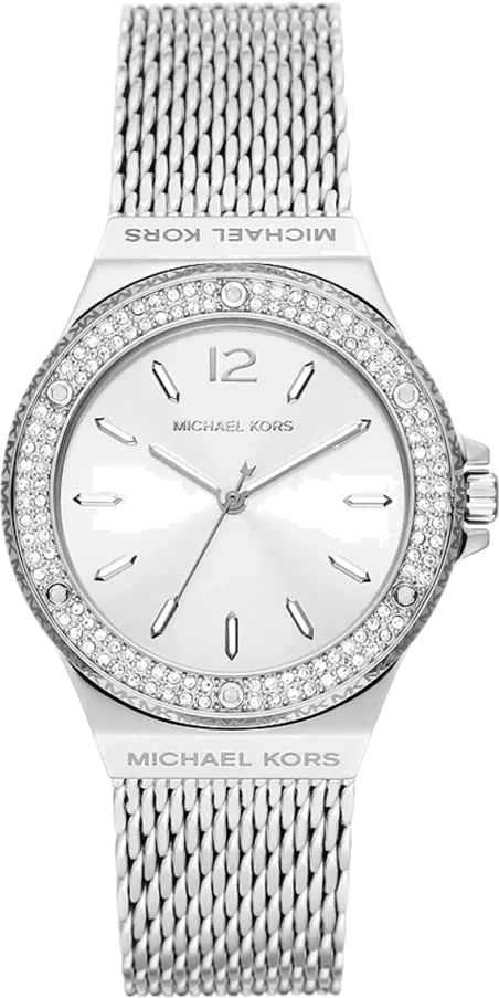 Michael Kors Lennox Three-Hand Silver Dial Silver Steel Strap Watch For Women - MK7337