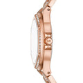 Michael Kors Lennox Three-Hand Silver Dial Rose Gold Steel Strap Watch For Women - MK7362