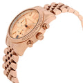 Michael Kors Lexington Purple Dial Rose Gold Steel Strap Watch For Women - MK6207