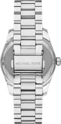 Michael Kors Lexington Three-Hand Pink Dial Silver Steel Strap Watch For Women - MK7443