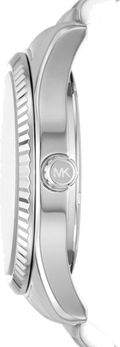 Michael Kors Lexington Quartz Black Dial Silver Steel Strap Watch For Women - MK8946