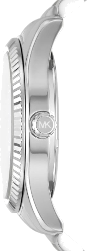 Michael Kors Lexington Quartz Black Dial Silver Steel Strap Watch For Women - MK8946