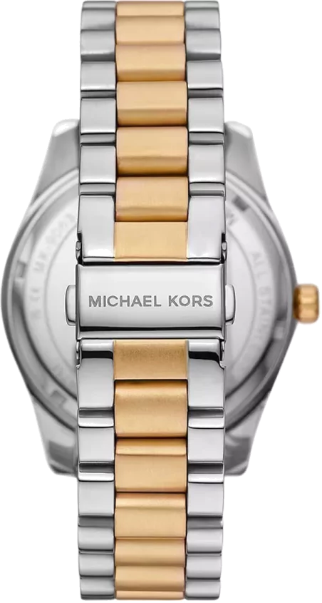 Michael Kors Lexington Quartz Green Dial Two Tone Steel Strap Watch For Men - MK9063