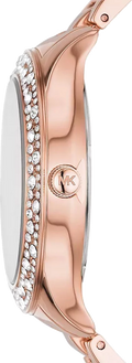 Michael Kors Liliane Three Hand Rose Gold Dial Rose Gold Steel Strap Watch For Women - MK4651