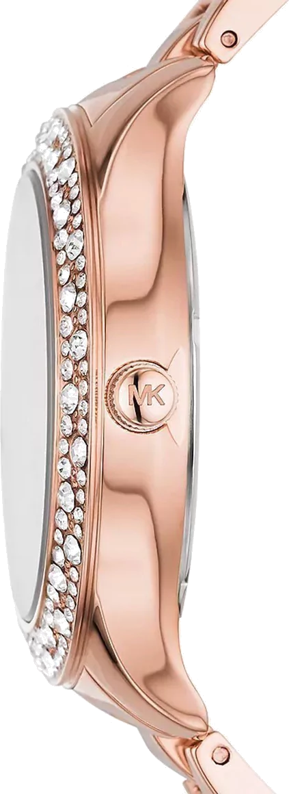 Michael Kors Liliane Three Hand Rose Gold Dial Rose Gold Steel Strap Watch For Women - MK4651