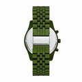 Michael Kors Lexington Chronograph Green Dial Green Steel Strap Watch For Men - MK8790