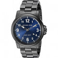 Michael Kors Paxton Analog Blue Dial Grey Steel Strap Watch For Men - MK8499