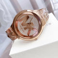 Michael Kors Runway Mercer Quartz Rose Gold Dial Rose Gold Steel Strap Watch For Women - MK6736