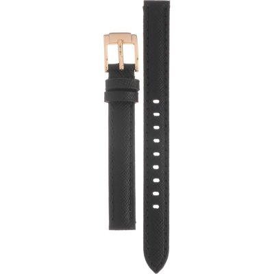 Michael Kors Slim Runway Quartz Gold Dial Black Leather Strap Watch For Women - MK2392