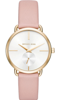 Michael Kors Portia Quartz White Dial Pink Leather Strap Watch For Women - MK2659